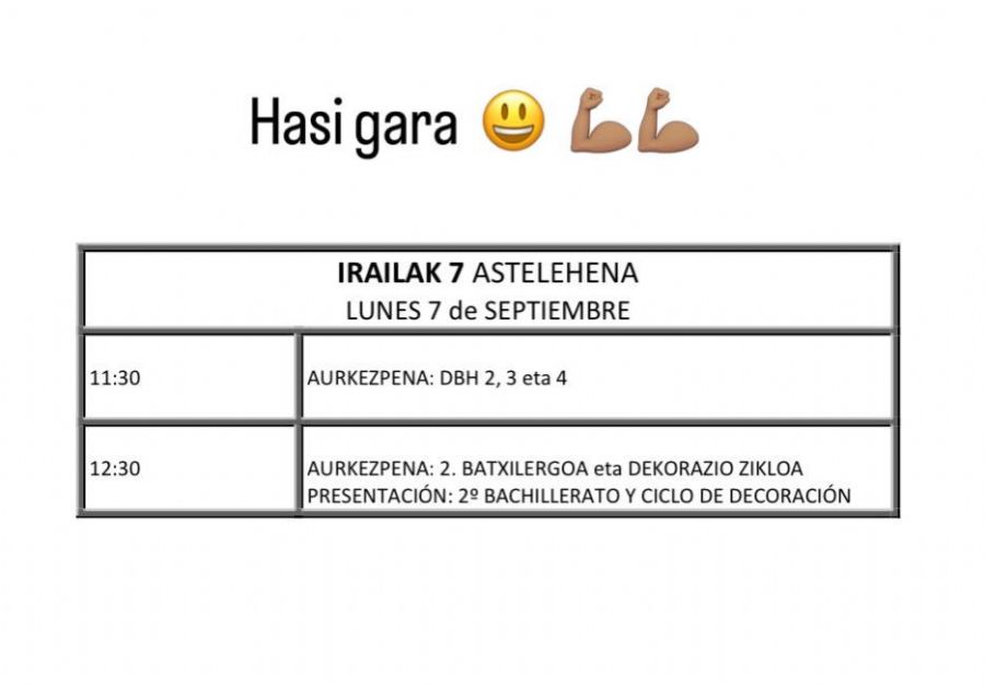 26-27 IKASTURTEAREN AURKEZPENA